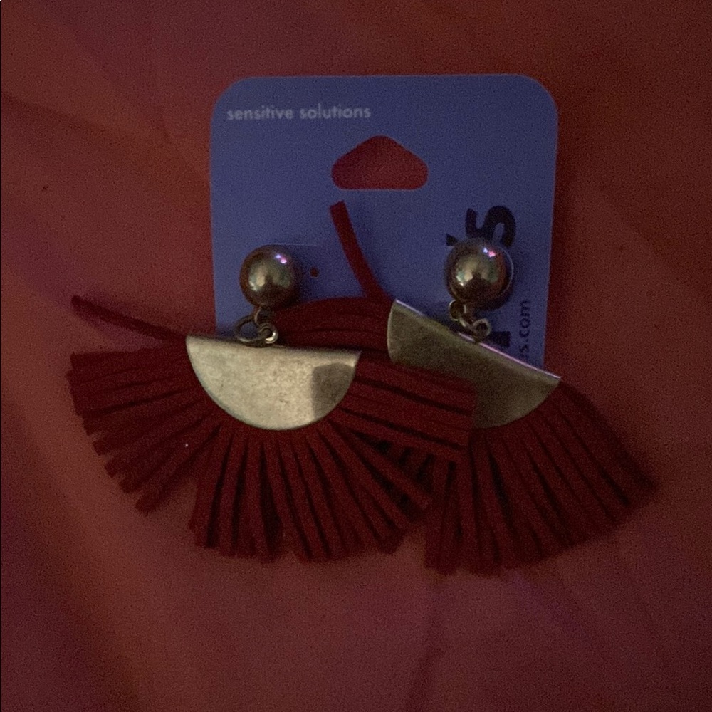 Chic Red Tassel Earrings